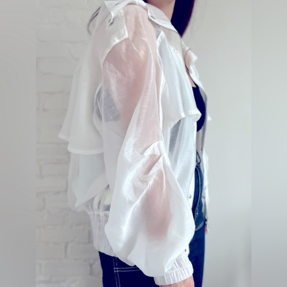 FenG CHen WANG Sheer White Jacket Luxury Size Large - Picture 2 of 16